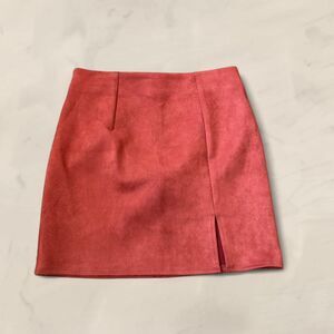 Superdown rust mini skirt suede size XS